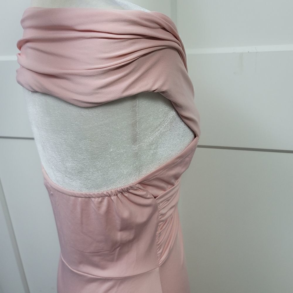 Boohoo off the shoulder knot front midi dress - Picture 11 of 16
